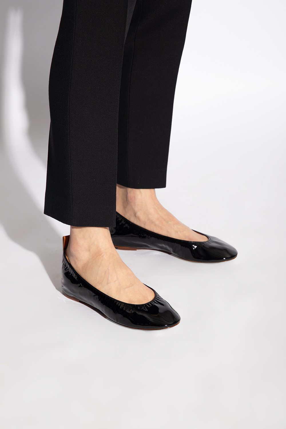 Lanvin patent leather ballet hot sale flats